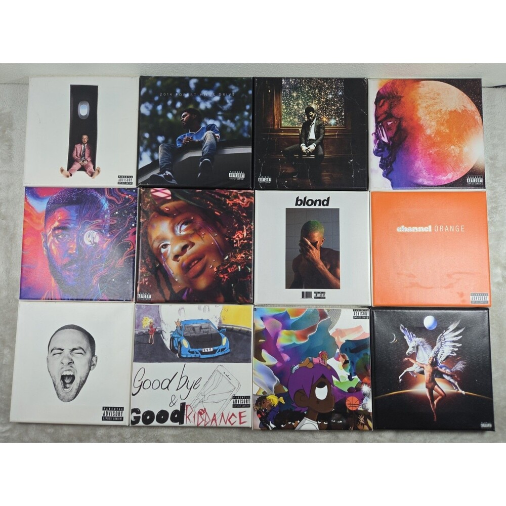 Wall Art Parental Advisory Explicit Content 8"x8" Lots Canvas 12 Frames
